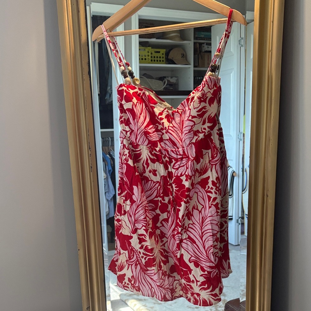 Abercrombie & Fitch Red and White Mini Dress